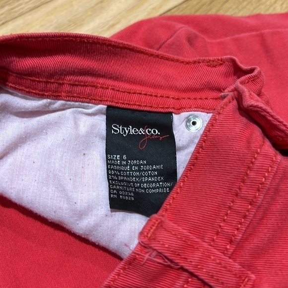 Style & Co Natural Fit Salmon Denim Jeans Women's Size 6 - Picture 3 of 4